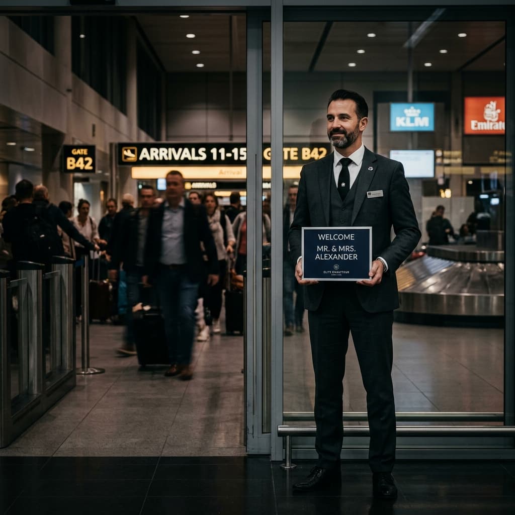 Recepção em aeroporto